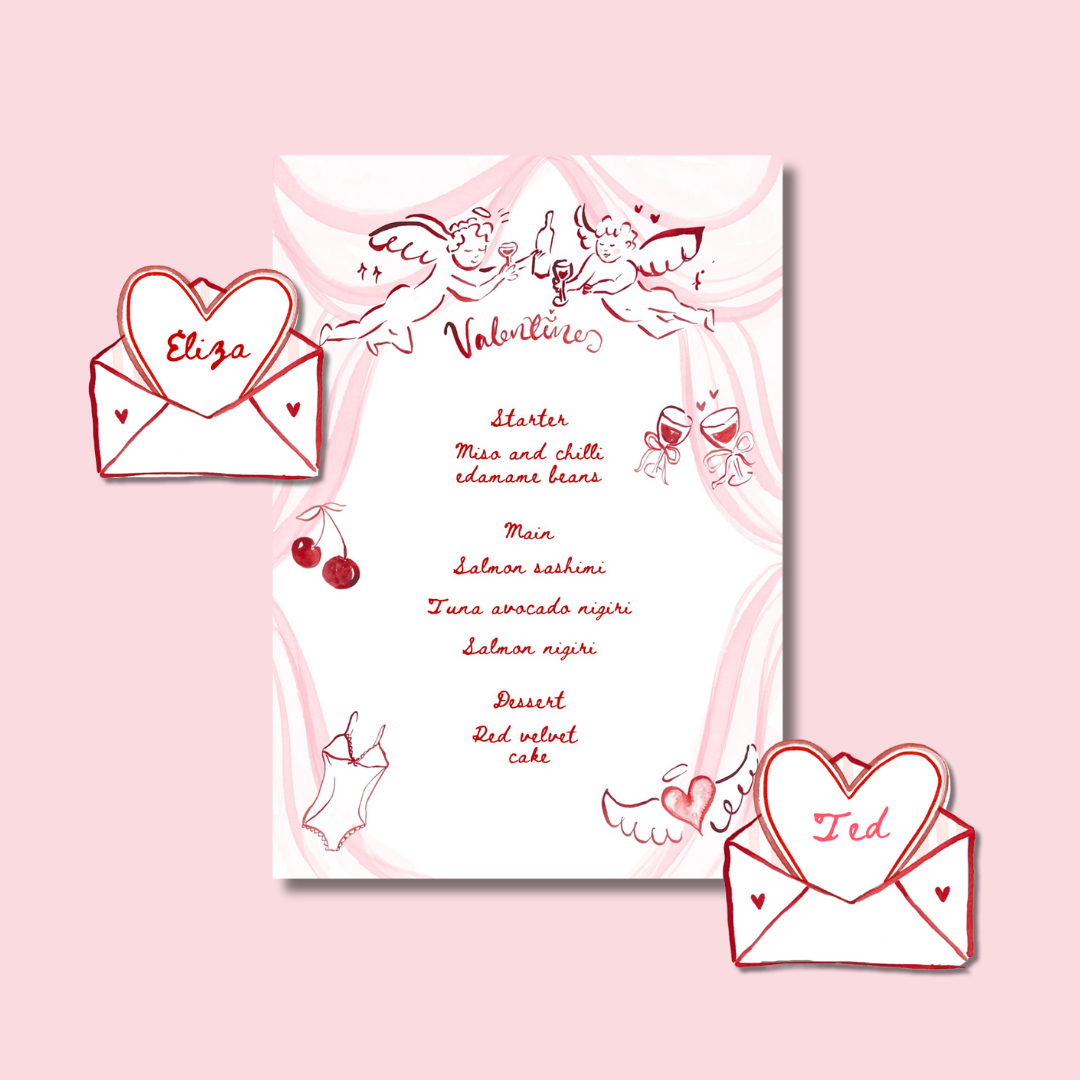 Romance Menu template 2025
