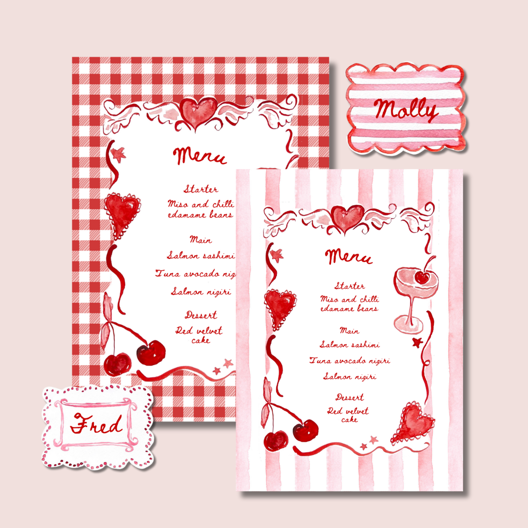 Valentines Menu template 2025