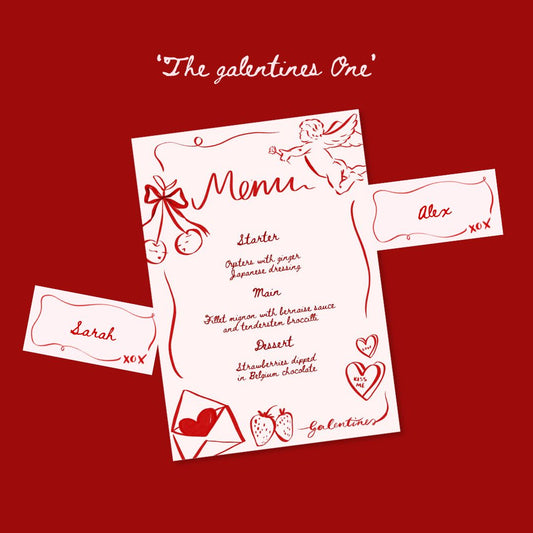 "The Galentines one" Menu template