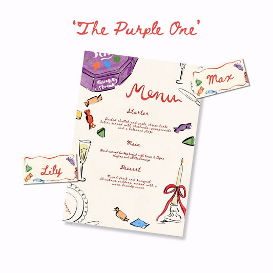 Christmas Menu Template - 'The Purple One'