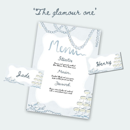 NYE Menu Template - 'The Glamour One'