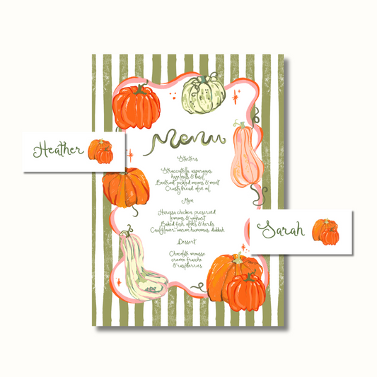 Pumpkin menu Template